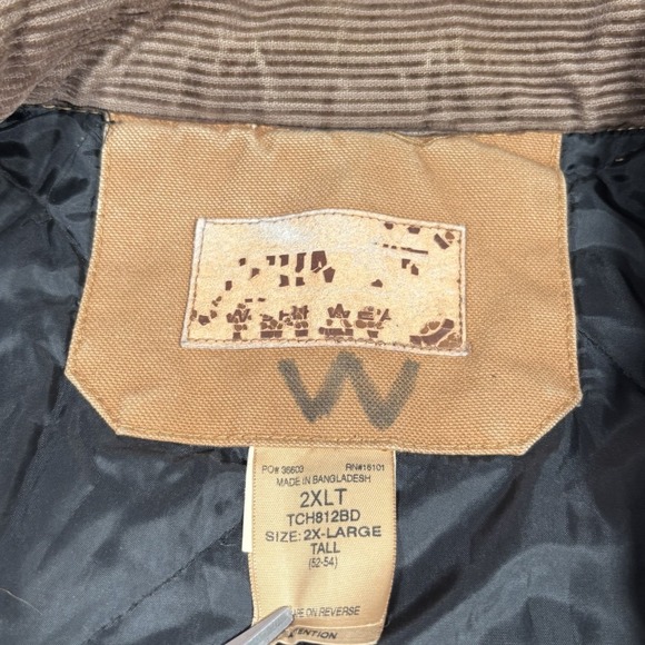 CE Schmidt Jacket Mens 2XLT‎ Brown Duck Canvas Barn Chore Distressed Workwear - Picture 13 of 16